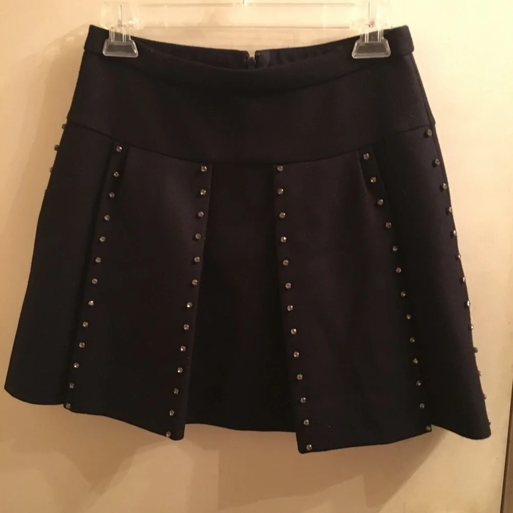 JCrew Wool Rhinestone Skirt Size 00